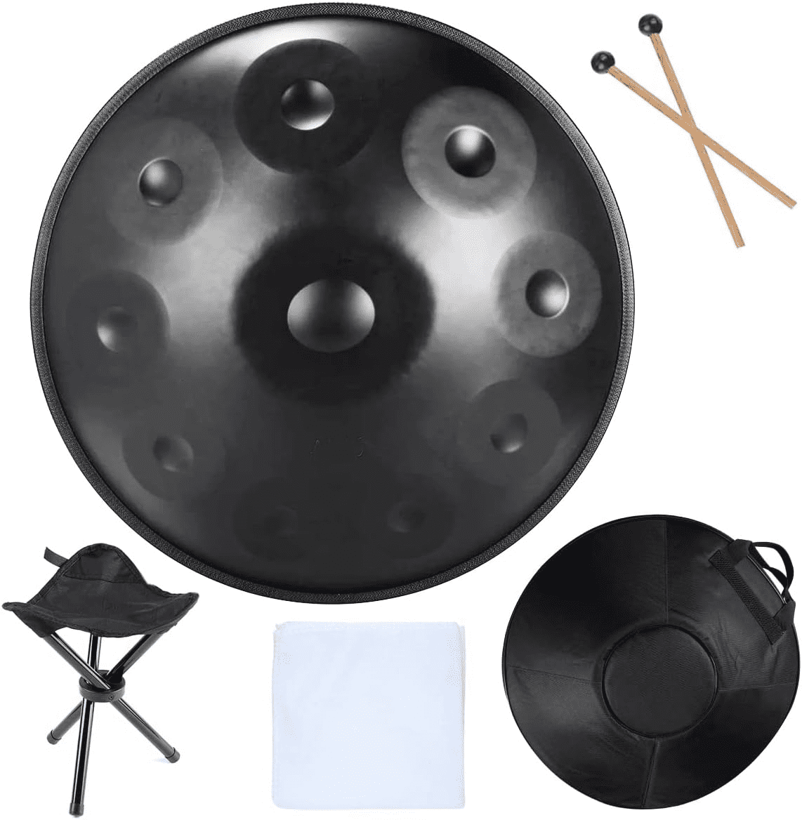 Handpan Drum in D Minor 440Hz 10 Notes 22 Inche Steel drum percussion instrument
