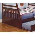 thumbnail image 2 of 1pc Twin/Full Bunk Bed Featuring a Twin Trundle, Dark Cherry Finish, Vietnam Origin, Wood Construction, 2 of 5