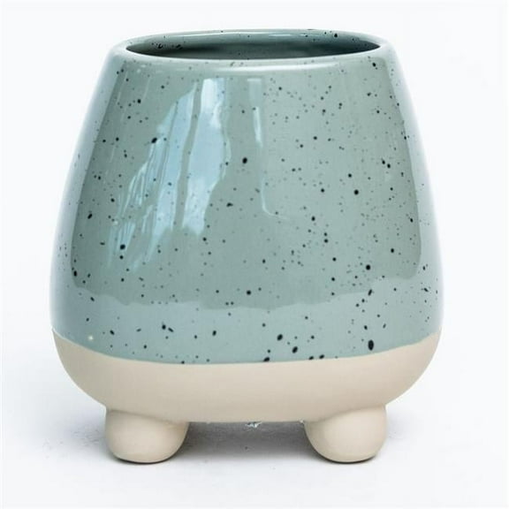 MDR Trading Inc. AI-CE254-144_Q01 Speckled Sage With Beige Footed Base Planter