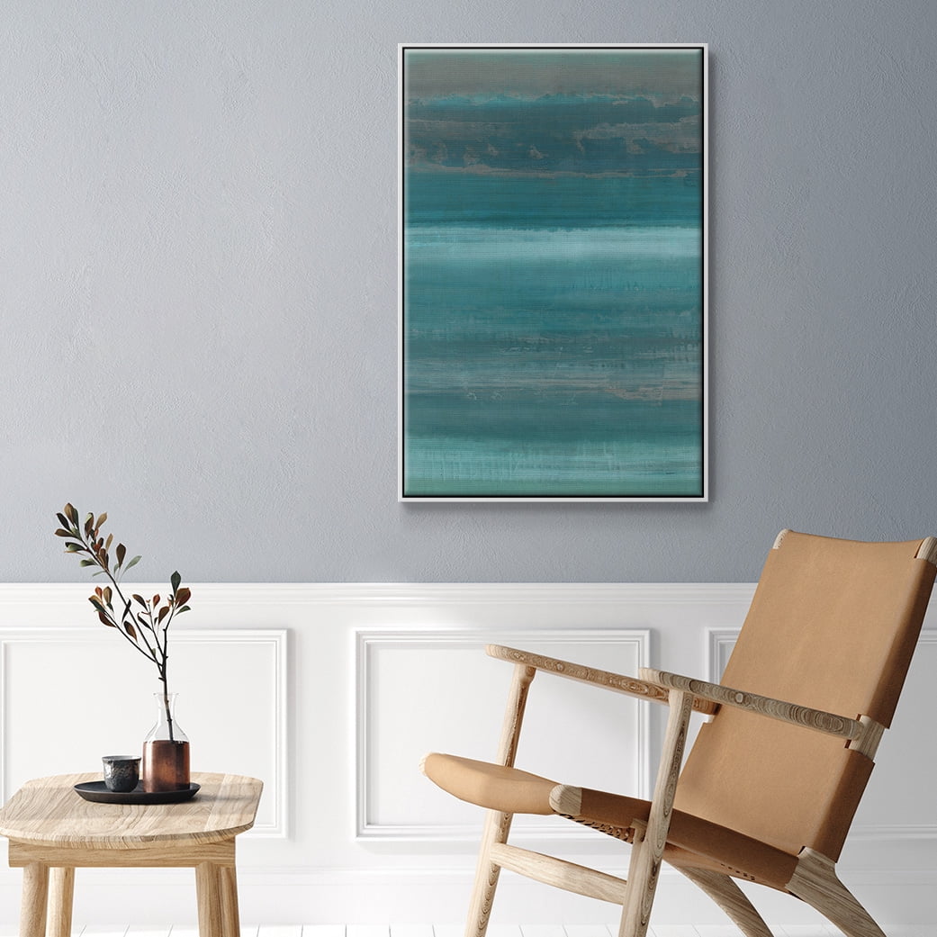 Stars & Shores I Framed Premium Gallery Wrapped Canvas - Ready to Hang - 25 x 37 - White Floating Frame