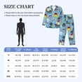 thumbnail image 4 of Fotbe Pirate Marine Animals Pijama de Hombre con Estampado de Manga Larga, Conjunto de 2 Piezas, Ropa de Dormir Suave y Cómoda con Bolsillos-Medium, 4 of 7