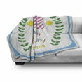 thumbnail image 3 of 13th Birthday Soft Flannel Fleece Throw Blanket, Pastel Colored Hand Drawn Style Composition Leaves Gifts and Balloons, Cozy Plush for Indoor and Outdoor Use, 50" x 60", Multicolor, by Ambesonne, 3 of 6
