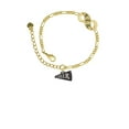 thumbnail image 2 of Delight Jewelry Acrylic 3/4" Black Cheer Megaphone Gold-tone Paw Infinity Link Chain Bracelet, 6"+2" Extender, 2 of 3