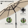 thumbnail image 3 of 11FT Large Outdoor Patio Umbrella - Durable UV Protection, Waterproof, and Windproof with Easy Push Button Tilt and Crank System, Perfect for Backyard, Beach, and Poolside Shade, 3 of 9