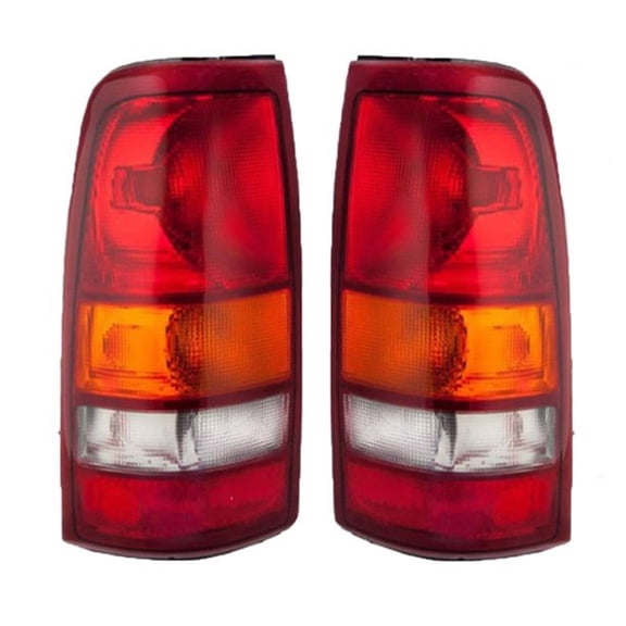 For 1999-2002 Chevy Silverado 1500 Pair Rear Tail Lights Driver and Passenger Side UnitFleetside | late design | sockets differ from early design GM2800173 GM2801173