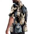 thumbnail image 3 of Tmall Men's Short Sleeve Beach Shirts Poplin Spread Collar Tops Casual Printed Button Down Summer Unisex, 3 of 6