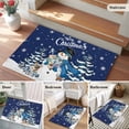 thumbnail image 5 of Navy Blue Christmas Entryway Rug 2'x3'&nbsp; Non Slip Front Door Mats, Snowman Xmas Snowflake Gifts Winter Entrance Rugs Indoor Outdoor Carpet, Washable Floor Mats Small Area Rug for Bedroom Kitchen, 5 of 8