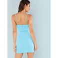 thumbnail image 2 of Vestido de mujer sexy con cuello en V asimétrico con pliegues laterales Zhivalor WRMH-218-67, 2 of 5