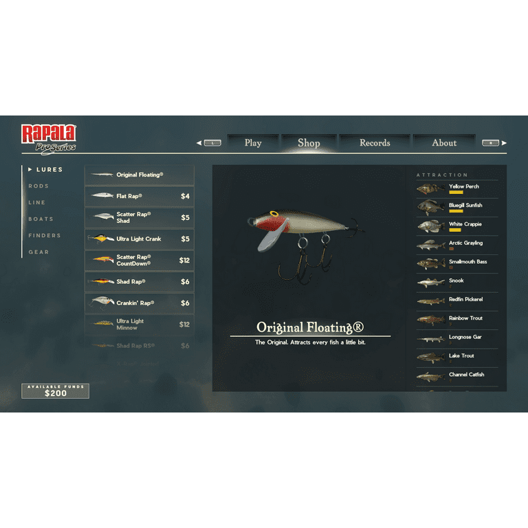Rapala pro cheap series switch controls