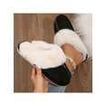 thumbnail image 3 of Women’s Cozy Plush Fleece Lined Slip On Moccasins With Fluffy Detail Non Slip Winter Slippers Featuring Platform Flat Sole, 3 of 7
