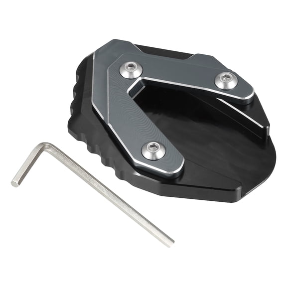 Unique Bargains 1 Set Motorcycle Kickstand Extension Pad Side Stand for Suzuki Jixer 250 SF 2018-2023 Titanium Tone