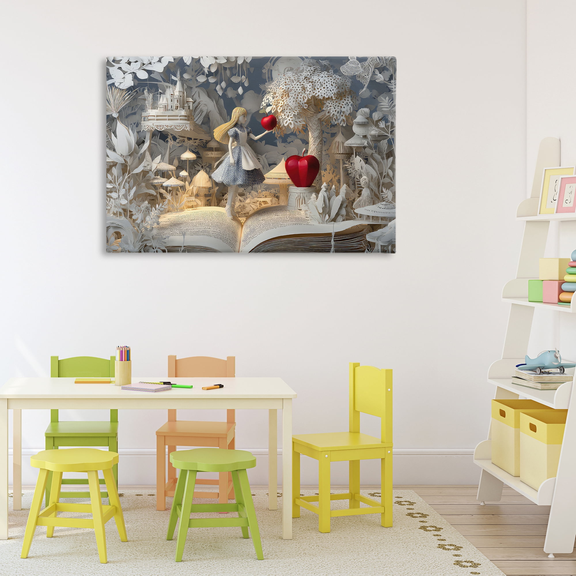 Stupell Industries Fairytale Scene Papercraft Canvas Wall Art, design by The Wands Want