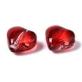 thumbnail image 2 of 50pc Transparent Spray Painted Glass Beads Heart Red 7.5x8x4.5mm Hole: 0.9mm, 2 of 3