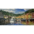 thumbnail image 2 of Adamov, Alexey 18x11 Gold Ornate Wood Framed with Double Matting Museum Art Print Titled - Town by the Sea, 2 of 4