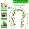 thumbnail image 2 of Artificial Daisy Garland with Eucalyptus – 70.8 Inch Faux Greenery Vine with White & Yellow Flowers | Realistic Floral Decor for Wedding, Mantel, Table & Home, 2 of 8