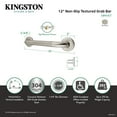 thumbnail image 4 of Kingston Brass GB1412CT Made To Match 12-Inch x 1-1/4-Inch O.D. Stainless Steel Grab Bar in Brushed, 4 of 5