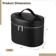 thumbnail image 5 of Travel Makeup Bag for Women, Large Capacity Cosmetic Organizer with Removable Liner, Waterproof PU Leather Toiletry Bag, Portable Cosmetic Case for Skincare Brushes Accessories, 5 of 8