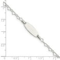 thumbnail image 2 of FJC Finejewelers Sterling Silver Polished Engraveable Children's Id Heart Link Bracelet, 2 of 2