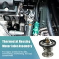 thumbnail image 3 of Termostato de salida de agua, conjunto de carcasa del termostato del refrigerante del motor para Chevrolet Silverado 1500 2003-2006 No.12600171, 3 of 7