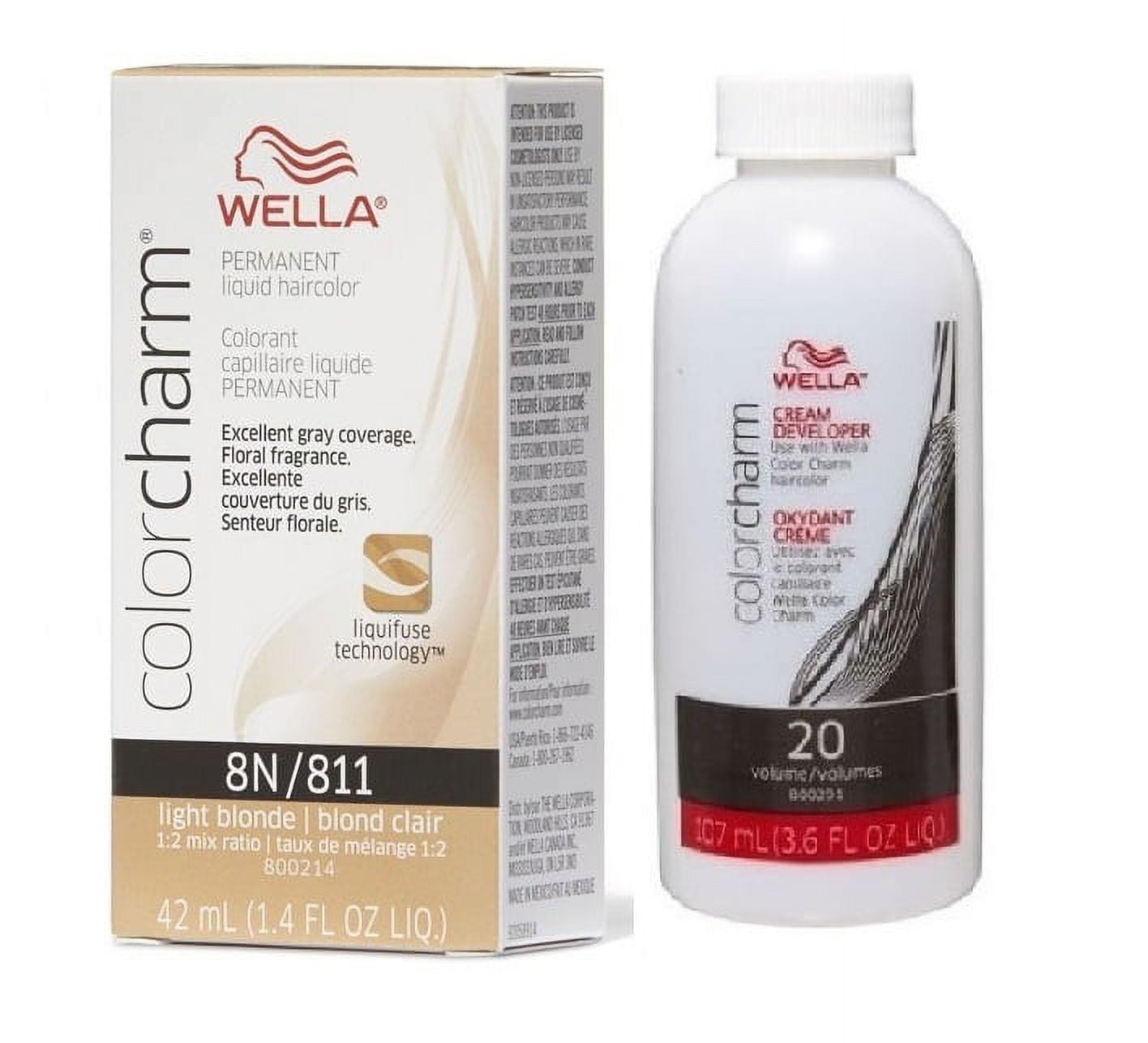Wella Color Charm Liquid Hair Color, 8N/811 Light Blonde, 1.4 fl oz, 6 Pack