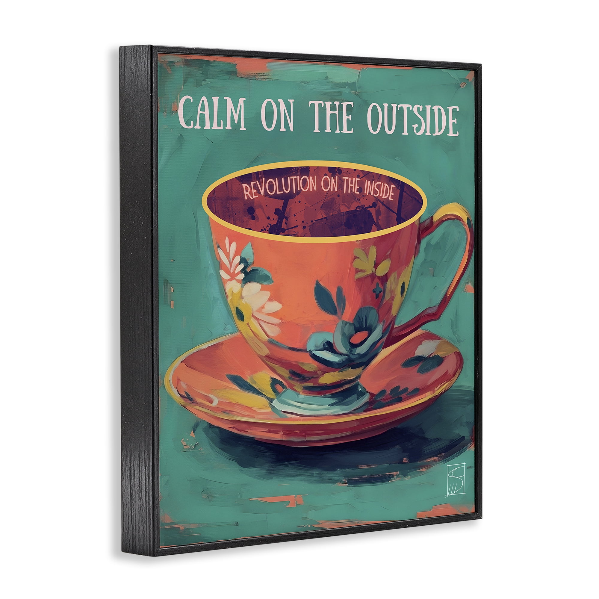 Stupell Industries Revolution On The Inside Black Framed Giclee Art, design by Sara Culpepper