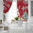 thumbnail image 5 of Fsddascl Red Christmas Blackout Curtains for Bedroom/Living Room, Thermal Insulated Kitchen Curtains, Xmas Snowman Tree Snowflake Birds Grommet Darkening Window Treatment Drapes 27.5"x39"x2, 5 of 6