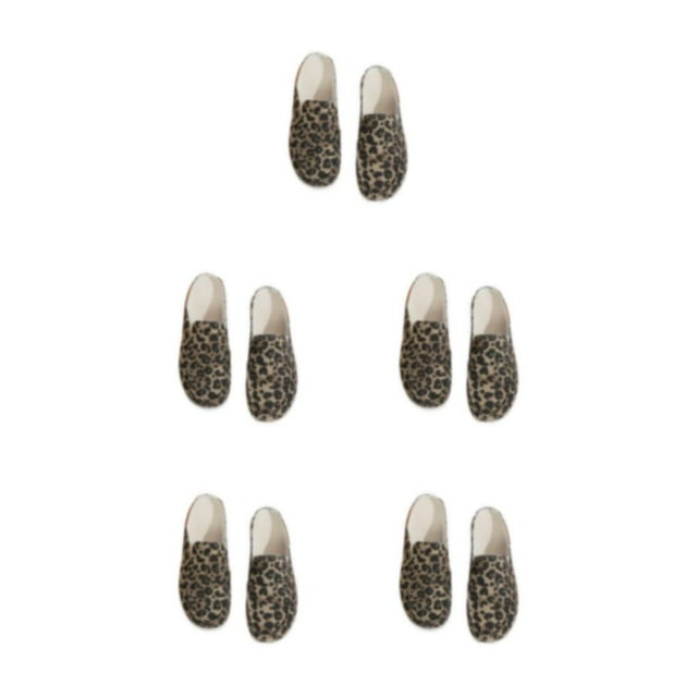 Maytalsory 1/2/3/5 2pieces Soft And Skin-Friendly Womens Print Clogs For Home And Entertainment Comfortable Round Toe For A Flattering Fit Leopard 39.1 5PCS