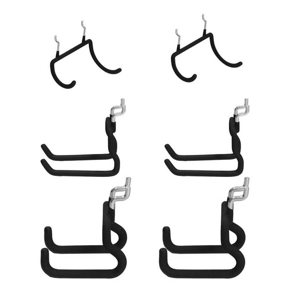 Eigraketly 6 piezas de perchas para tablero de clavijas, de tienda en casa, soporte organizador, perchas de fijación, estante de garaje de doble Herramientas y ferretería Eigraketly TO002895-00