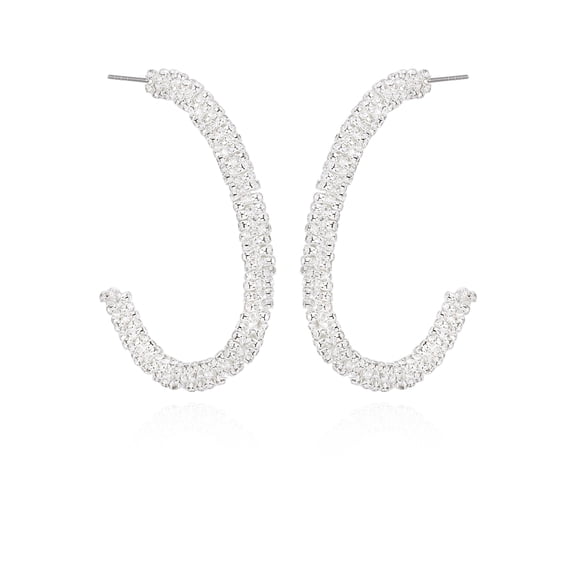 Jessica McClintock Rhinestone J Post Hoops