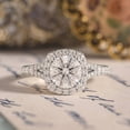 thumbnail image 4 of Rosec Jewels IGI Certified Lab Grown Diamond Engagement Ring with Halo - 0.9 Carat - E-VS1 Quality - Split Shank Ring for Women, 925 Sterling Silver, US 4.00, 4 of 8