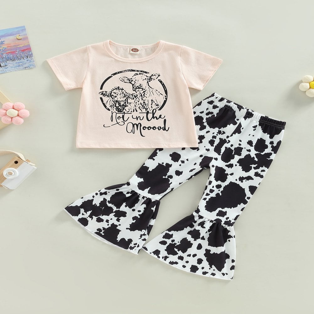 Girls cow print leggings hotsell