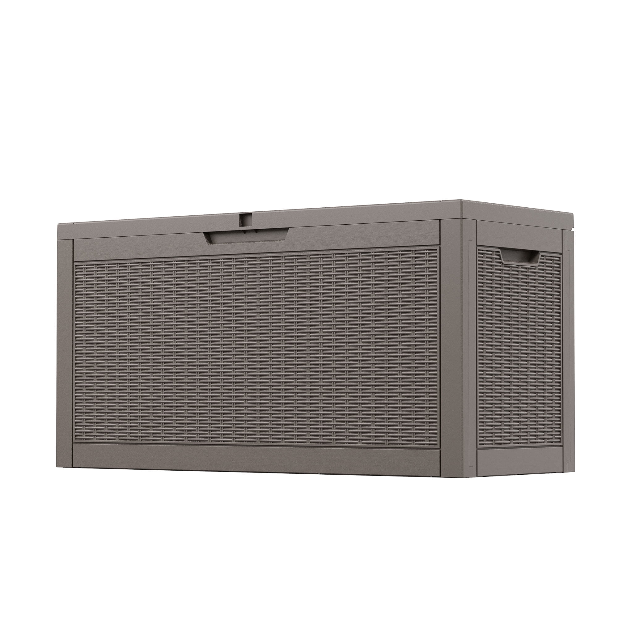 LHBcraft 31 Gallon Deck Box Resin Outdoor Storage Box Waterproof and UV Resistant Lightweight Storage Deck Box for Garden Tools Supplies Toys