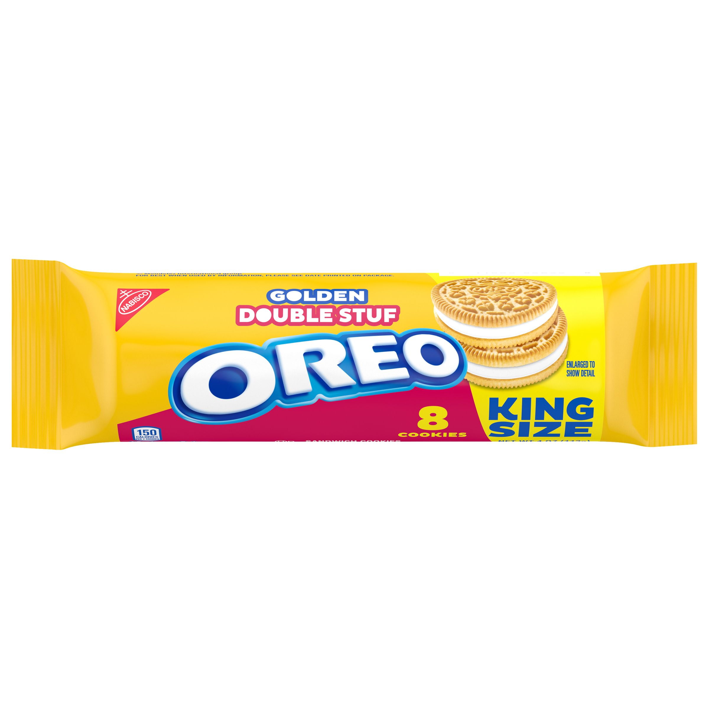 (2 pack) Nabisco Oreo Golden Double Stuf Sandwich Cookies, 8 Count, 4 oz
