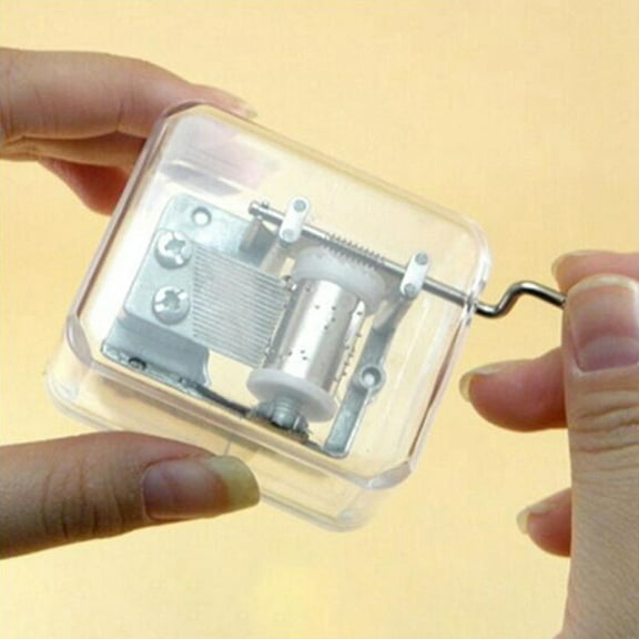 LIFKOME Music Box Unique Transparent Acrylic Hand Crank Mechanical Box for Christmas Birthday Kids Friends Gift Melody Castle in the Sky (City of Sky)