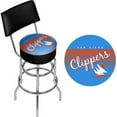 thumbnail image 2 of Trademark Gameroom San Diego Clippers Hardwood Classics Bar Stool with Back Rest, 2 of 3
