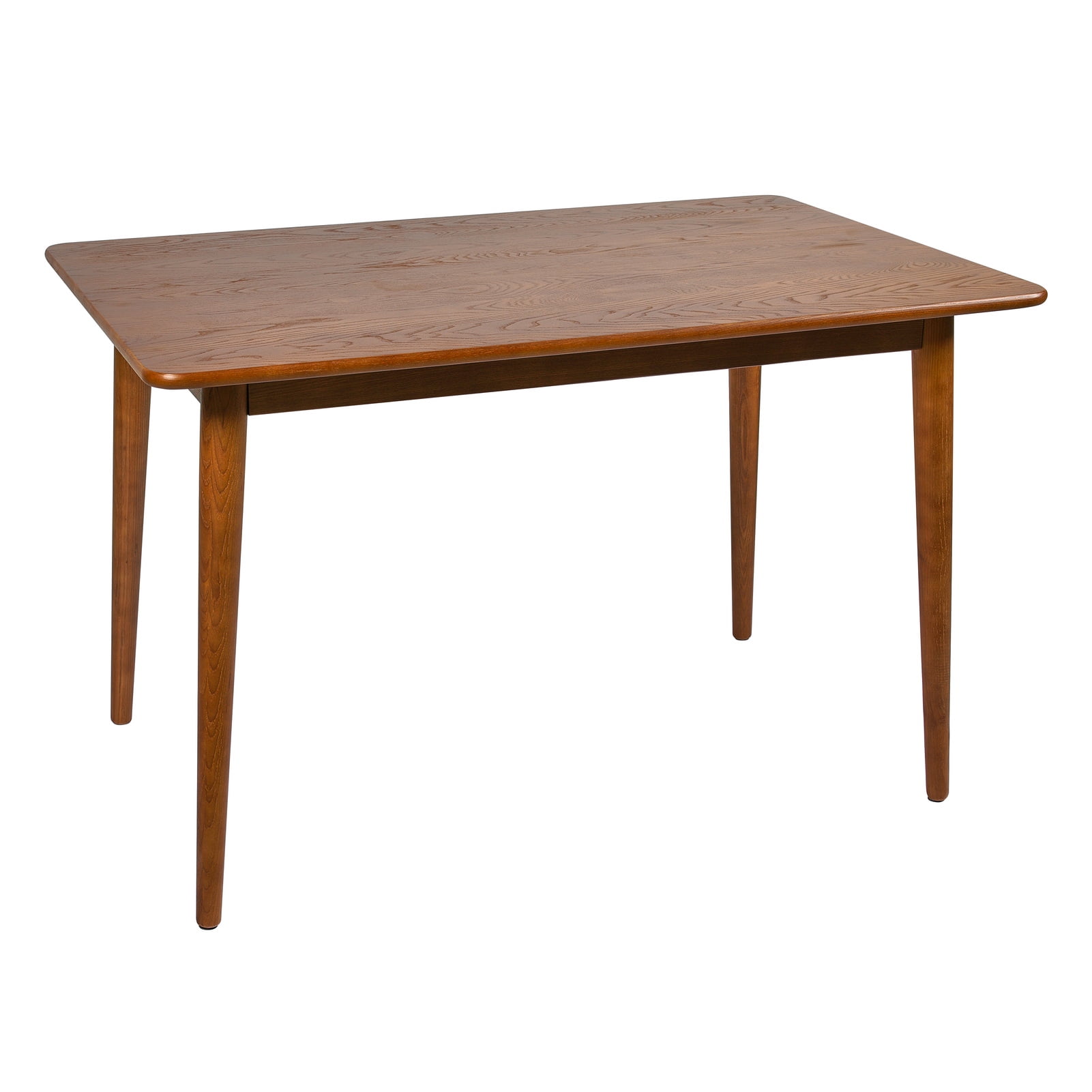Tomile Modern 47" 100 Ash Wood Dining Table, Brown Rectangular Desk