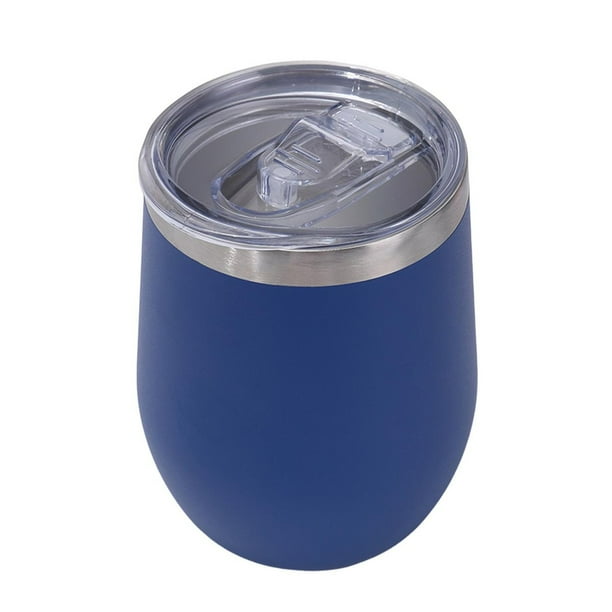 Taza de vino de acero inoxidable con tapa a prueba de fugas, para bebidas frías y calientes, portátil, de viaje, con diseño antideslizante, con aislamiento térmico.