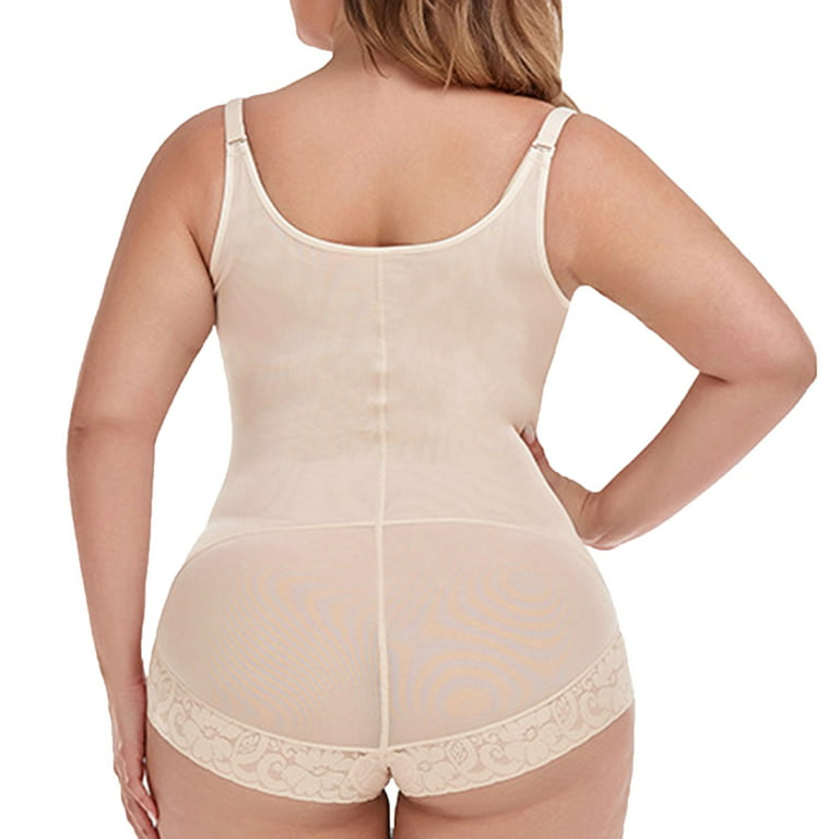 Tummy Control Shapewear Thong High Compression Lace Colombian Fajas Fajas  Reductoras De Latex Shaping Pants Beige L