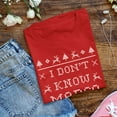thumbnail image 2 of I Don't Know Margo Christmas T-Shirt for Women - Funny Costumes | Cool Graphic Tee Idea (Red), 2 of 2