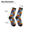 thumbnail image 2 of Fuzoiu colorful plaid Dinosaur Print Kids Socks For Boys Girls,Grip Crew Socks with Non Slip,Lightweight Stretch Crew Socks,Toddlers Crew Boot Socks, 2 of 5