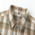 thumbnail image 4 of Busydd Shirts for Men Plus Size M-4XL Trendy Plaid Long Sleeve Shirt Turndown Collar Button Up Shirt Comfy Oversized Casual Shirts, 4 of 8