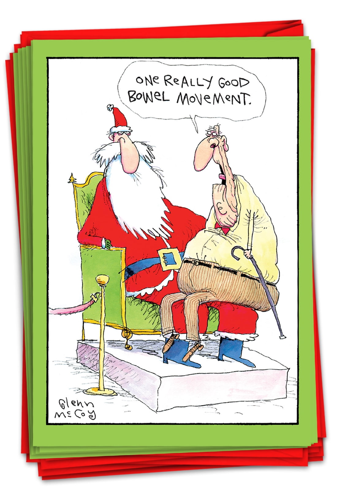 12 Funny Christmas Cards Boxed (1 Design, 12 Cards) One Good BM