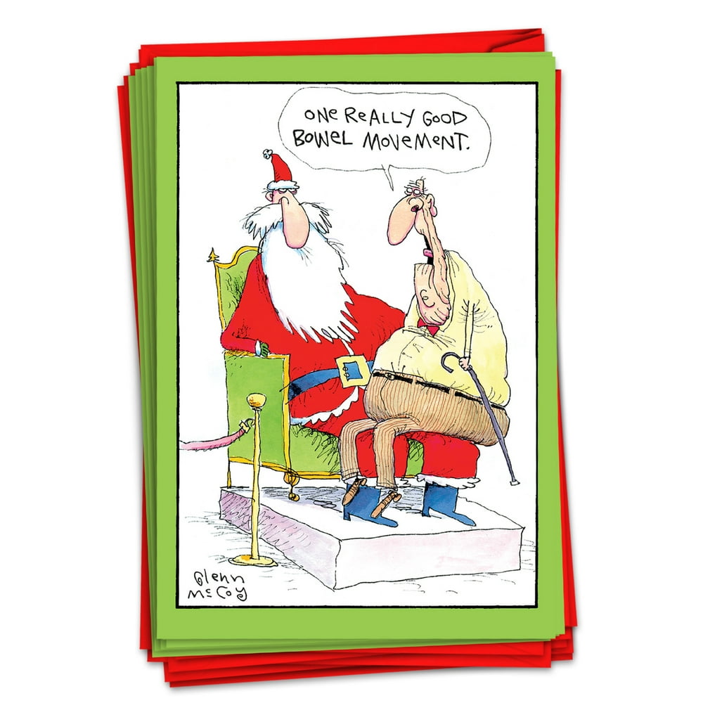 12 Funny Christmas Cards Boxed (1 Design, 12 Cards) One Good BM