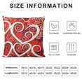 thumbnail image 5 of Autua Heart Pattern Swirls Love Graphic Decorative Cushion Throw Pillow Cover for Home Couch Living Room Bed Sofa - High-Quality 1PC 12x12in, 5 of 5