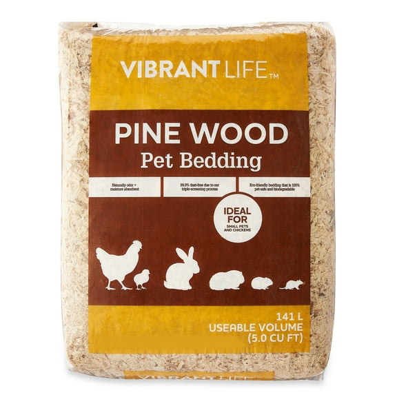 Vibrant Life Pine Wood Pet Bedding, 141 L Bag