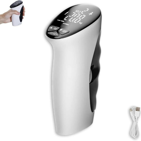1PC Electronic Grip Strength Tester Measuring Device, Digital Hand Dynamometer with Backlit LED for Grip Strength Testing and Training, Hand Grip Strength Dynamometer for Sports, School and Home Use