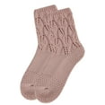 thumbnail image 6 of MeMoi Women's Pointelle Sweater Knit Cozy Soft Crew Socks - Womens - Female, One Size, Black, 6 of 6