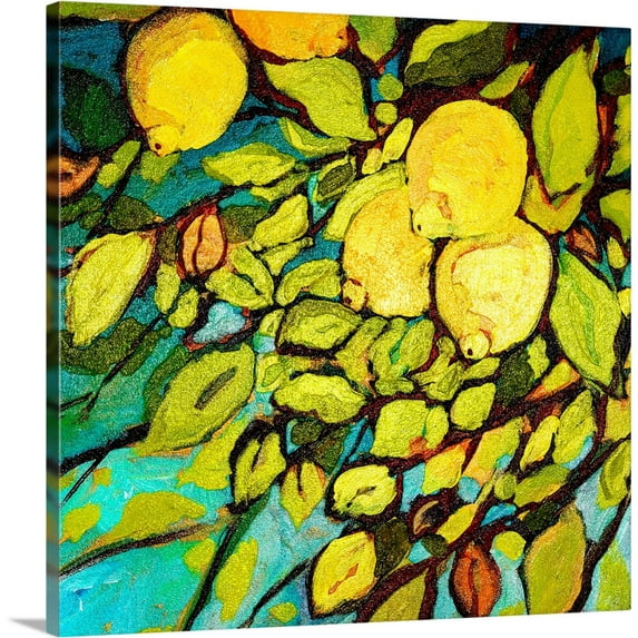 Great BIG Canvas | "Lemon Tree Fun" Canvas Wall Art - 30x30