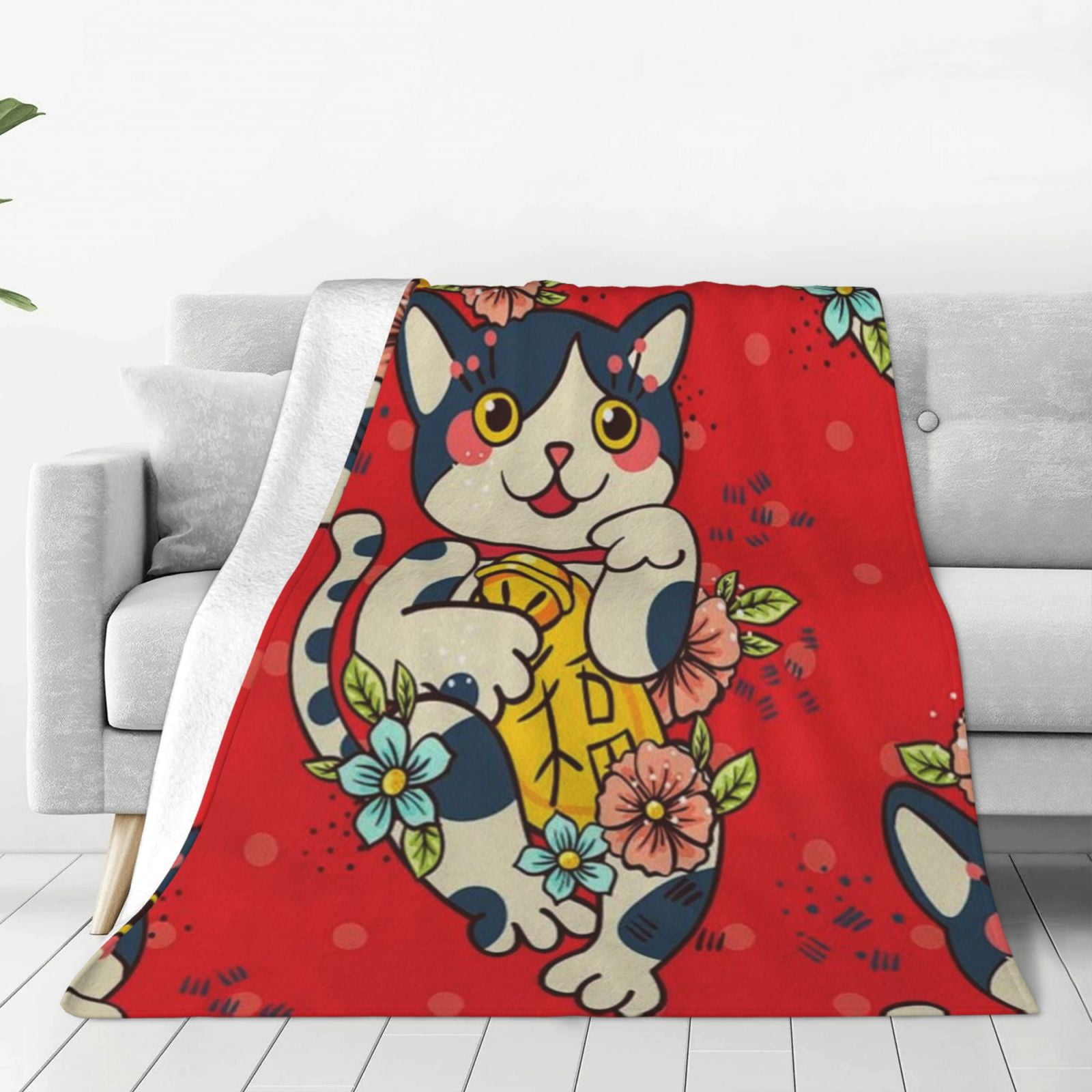 Cat Blankets Super Soft Blanket Pet Bed Sofa Blanket Funny Cat Gifts
