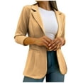 thumbnail image 2 of clear 50% off Usmixi 2023 Winter Womens Blazer Jacket Suit Coat for Women Office Business Lapel Open Front Blazer Jacket Fall Lightweight Long Sleeve Slim Cardigan Outwear with Pocket Up to 65% off, 2 of 6